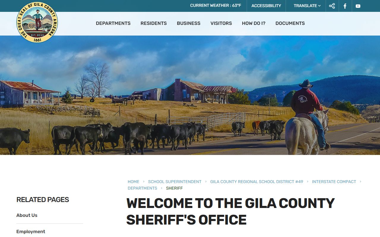 Gila County Sheriff's Office homepage