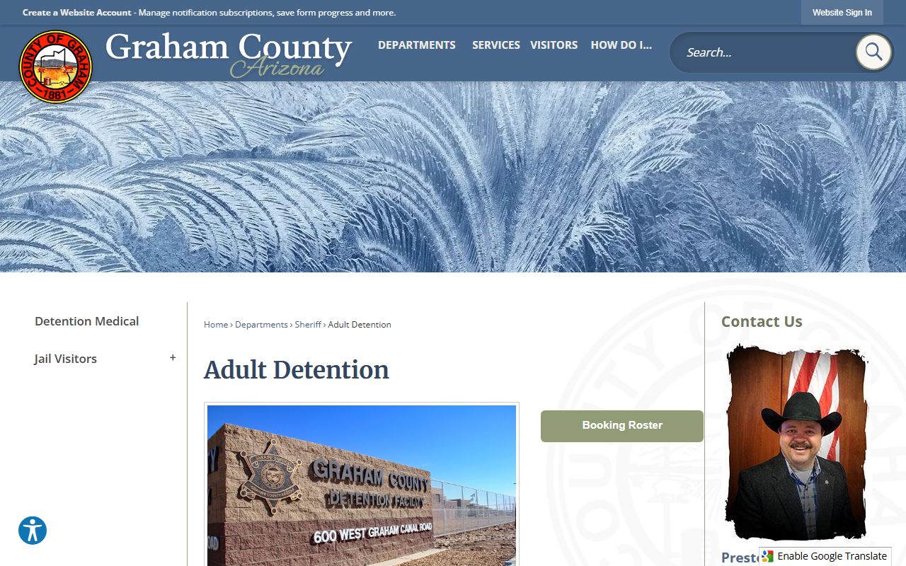 Graham County Adult Detention information