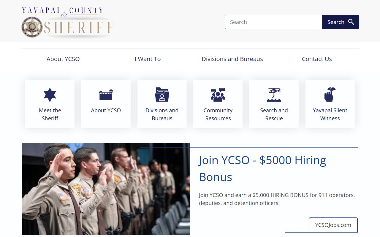 Yavapai County Sheriff's Office homepage